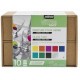 Pebeo Vitrail Glass Painting V160 Collection Set 10 x 45ml Solvent Based Paint 758461 C1